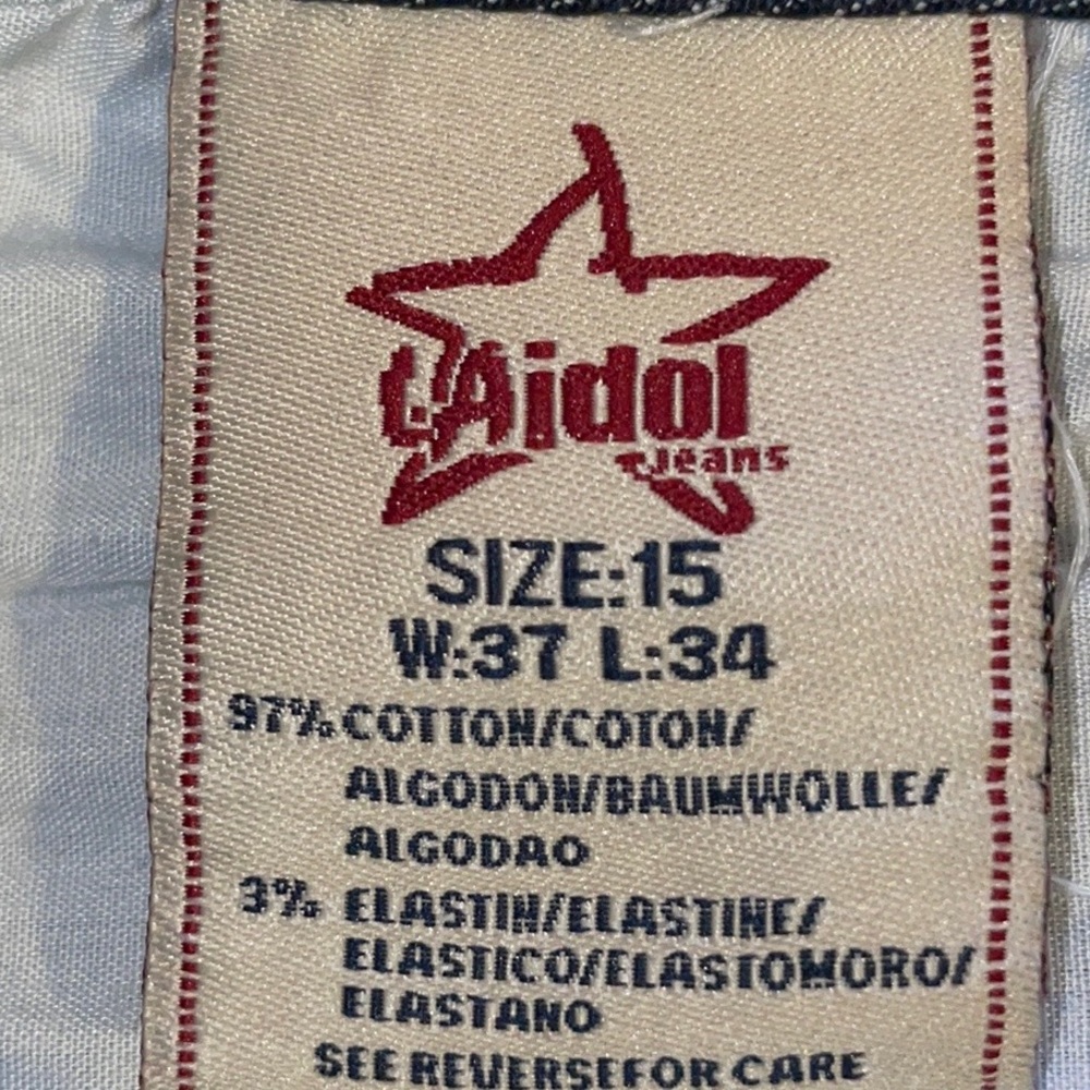LA IDOL JEANS 15 ROSE Flair LEG JEANS RHINESTONES 5-POCKET ZIPFLY - Picture 2 of 16